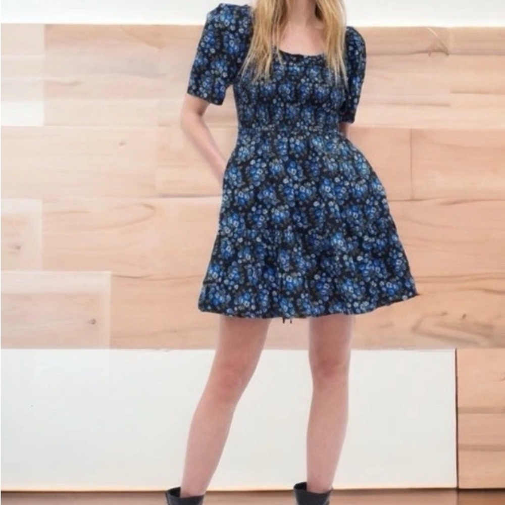 GAP Navy Floral Mini Dress